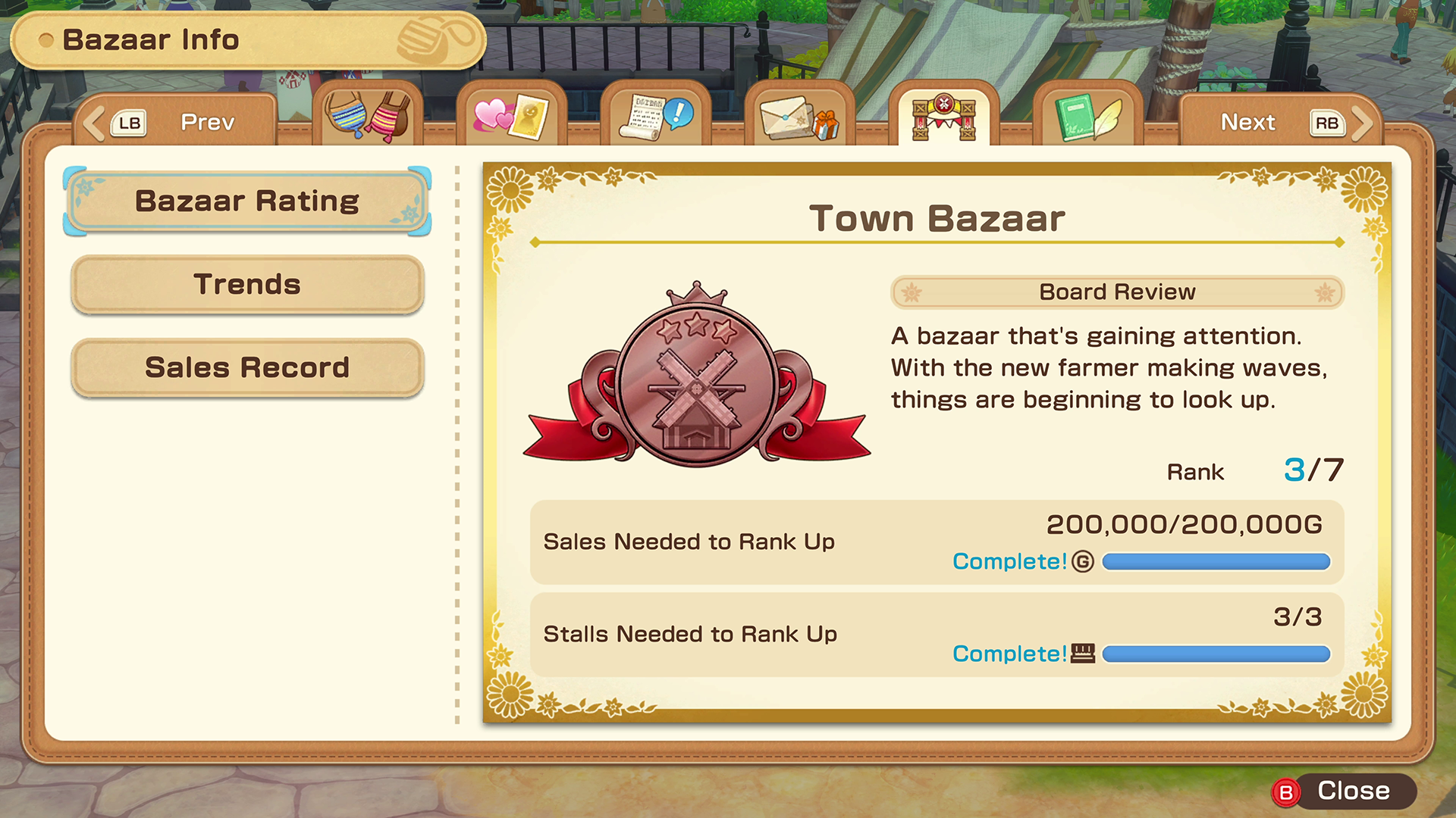 Bazaar Rank