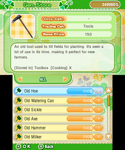 Story of Seasons screenshot 1B